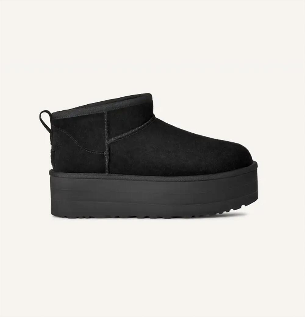 NEW UGG women's classic ultra mini platform boot in black